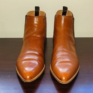 Prada Leather Chelsea Boots, Tan, Size EU 38.5 / US 8.5